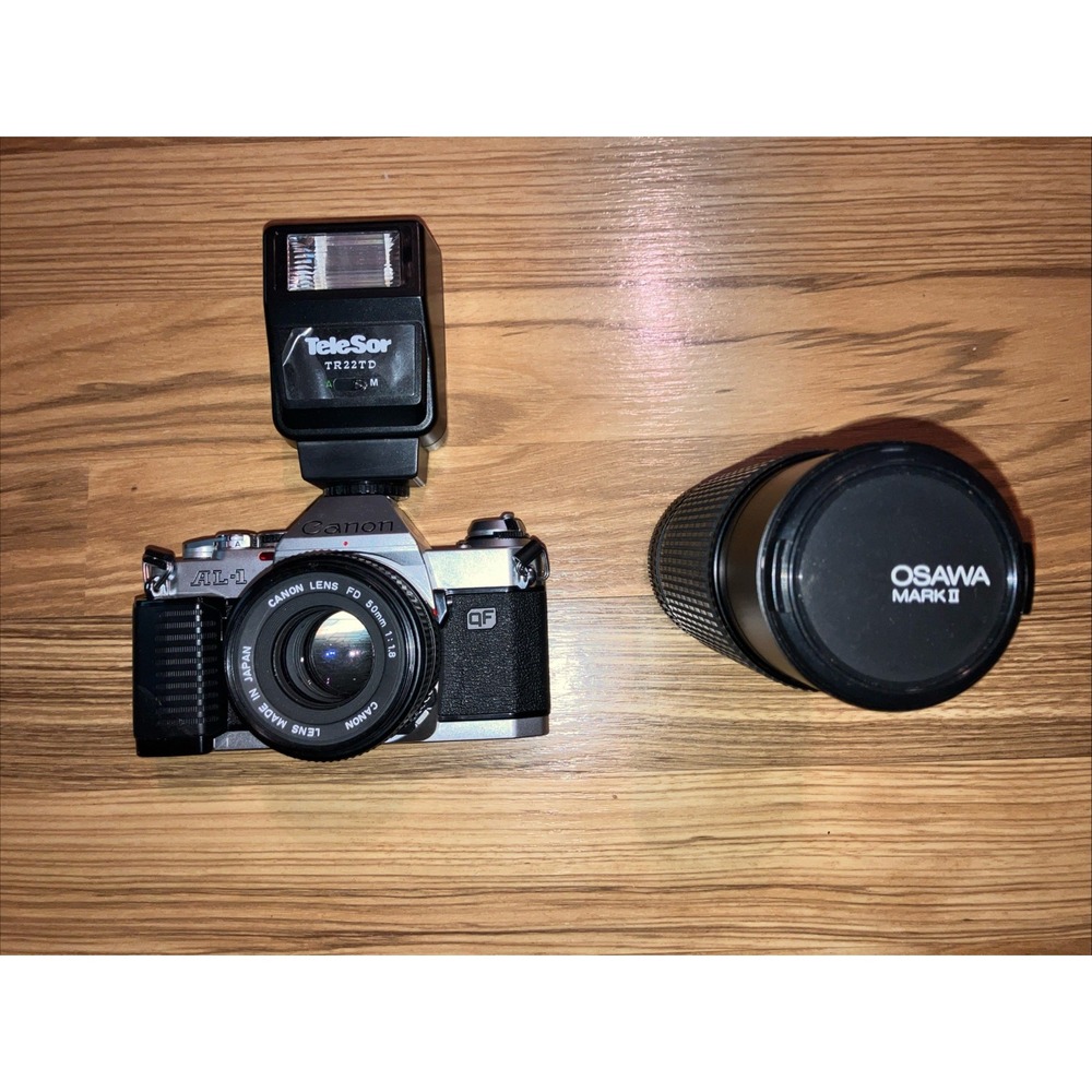 Canon AL-1 35mm SLR Film Camera Body and Lens Untested For Parts